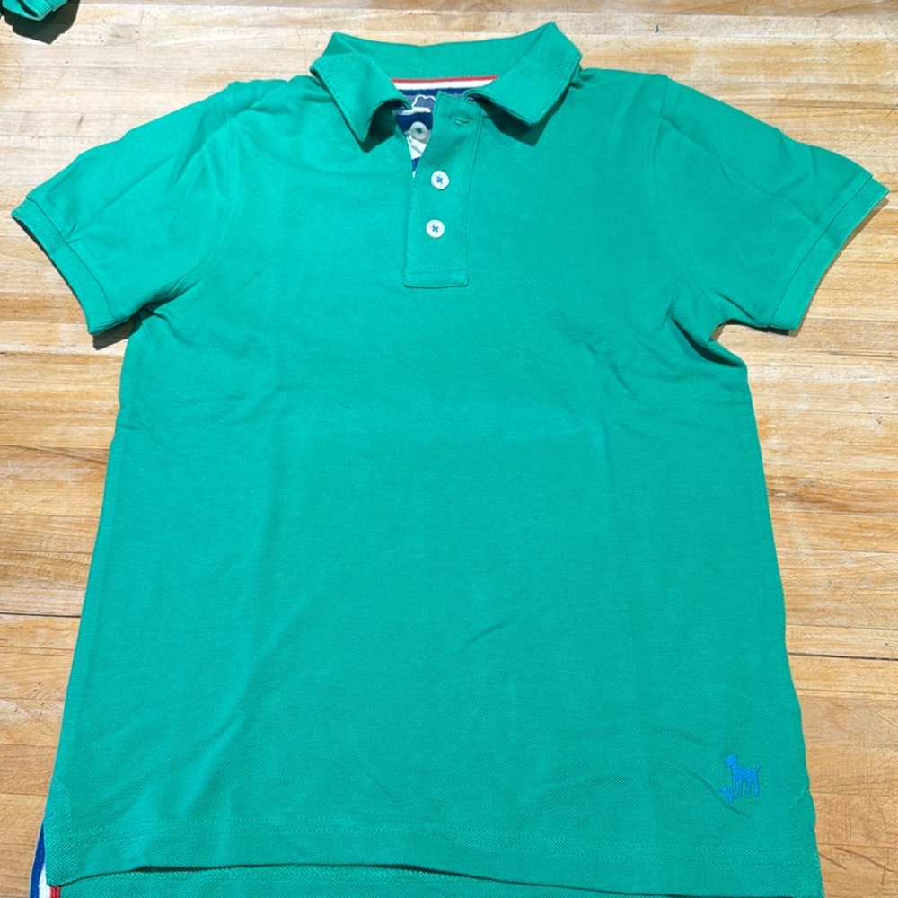 Mini Boden green Polo 7-8 boys
